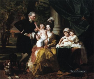  Pepper Oil Painting - Sir William Pepperrell and Family colonial New England John Singleton Copley